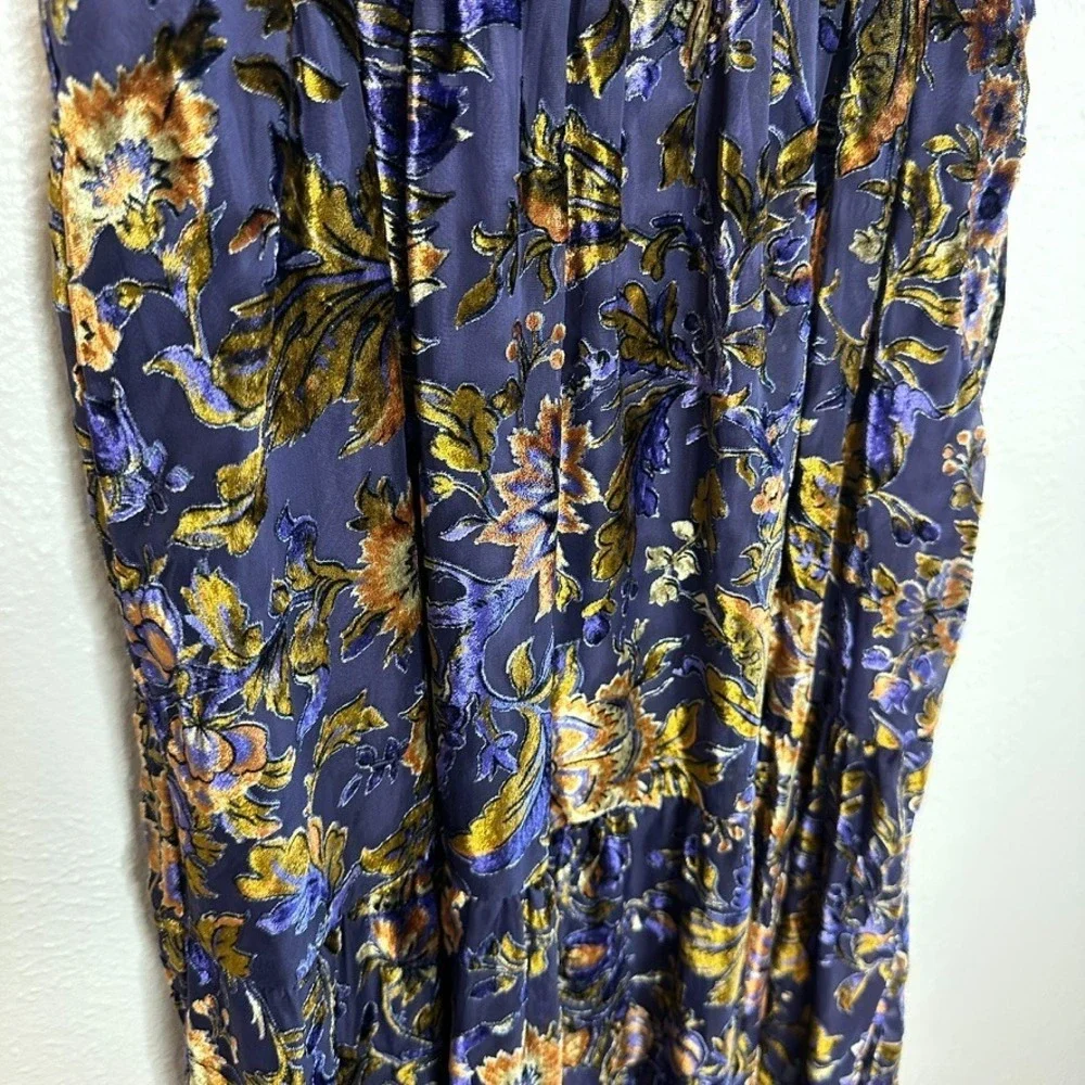 Anthropologie The Somerset Maxi Dress‎ Velvet Edition Purple Size XS Boho - Picture 5 of 9